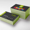 Business card with color core